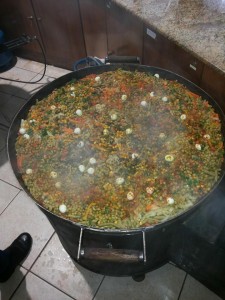 Paella campeira 100% carne certificada Hereford