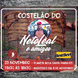 Costelão Neto Leal e Amigos expõe qualidade da carne Best Beef Hereford em Santa Maria
